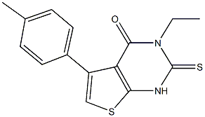 3-ethyl-5-(4-methylphenyl)-2-thioxo-2,3-dihydrothieno[2,3-d]pyrimidin-4(1H)-one 结构式