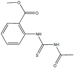 methyl 2-{[(acetylamino)carbothioyl]amino}benzoate 结构式