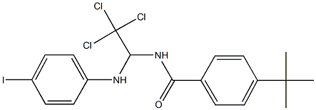 4-tert-butyl-N-[2,2,2-trichloro-1-(4-iodoanilino)ethyl]benzamide 结构式