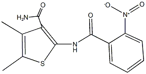 2-({2-nitrobenzoyl}amino)-4,5-dimethyl-3-thiophenecarboxamide 结构式