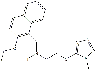 N-[(2-ethoxy-1-naphthyl)methyl]-N-{2-[(1-methyl-1H-tetraazol-5-yl)sulfanyl]ethyl}amine 结构式