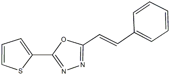 2-(2-phenylvinyl)-5-(2-thienyl)-1,3,4-oxadiazole 结构式