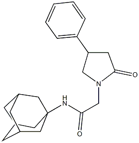 N-(1-adamantyl)-2-(2-oxo-4-phenyl-1-pyrrolidinyl)acetamide 结构式