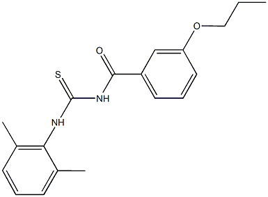 N-(2,6-dimethylphenyl)-N'-(3-propoxybenzoyl)thiourea 结构式