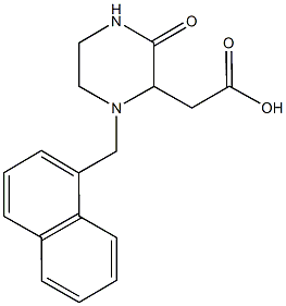 [1-(1-naphthylmethyl)-3-oxo-2-piperazinyl]acetic acid 结构式