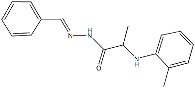 N'-benzylidene-2-(2-toluidino)propanohydrazide 结构式