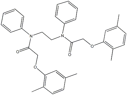 2-(2,5-dimethylphenoxy)-N-(2-{[(2,5-dimethylphenoxy)acetyl]anilino}ethyl)-N-phenylacetamide 结构式