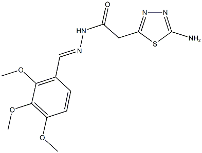 2-(5-amino-1,3,4-thiadiazol-2-yl)-N'-(2,3,4-trimethoxybenzylidene)acetohydrazide 结构式