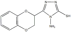 4-amino-5-(2,3-dihydro-1,4-benzodioxin-2-yl)-4H-1,2,4-triazol-3-yl hydrosulfide 结构式
