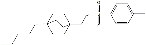 (4-pentylbicyclo[2.2.2]oct-1-yl)methyl 4-methylbenzenesulfonate 结构式