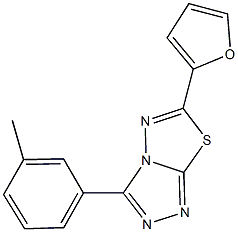 6-(2-furyl)-3-(3-methylphenyl)[1,2,4]triazolo[3,4-b][1,3,4]thiadiazole 结构式