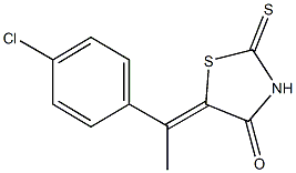 5-[1-(4-chlorophenyl)ethylidene]-2-thioxo-1,3-thiazolidin-4-one 结构式