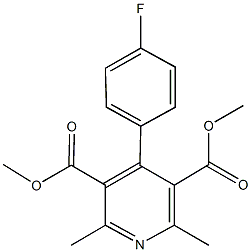 dimethyl 4-(4-fluorophenyl)-2,6-dimethyl-3,5-pyridinedicarboxylate 结构式