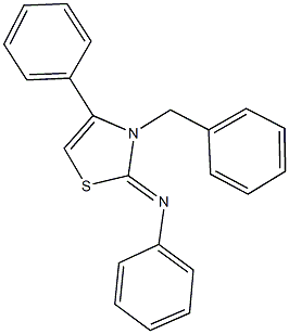 N-(3-benzyl-4-phenyl-1,3-thiazol-2(3H)-ylidene)-N-phenylamine 结构式