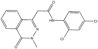 N-(2,4-dichlorophenyl)-2-(3-methyl-4-oxo-3,4-dihydro-1-phthalazinyl)acetamide 结构式