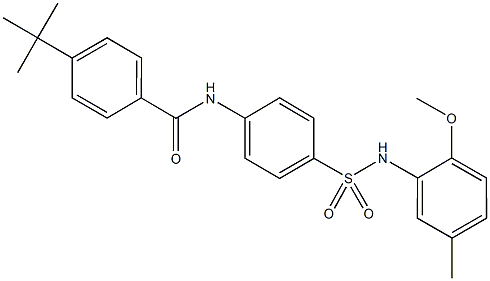 4-tert-butyl-N-{4-[(2-methoxy-5-methylanilino)sulfonyl]phenyl}benzamide 结构式