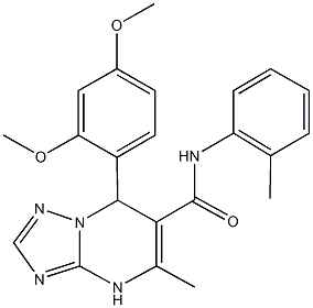 7-(2,4-dimethoxyphenyl)-5-methyl-N-(2-methylphenyl)-4,7-dihydro[1,2,4]triazolo[1,5-a]pyrimidine-6-carboxamide 结构式