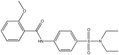N-{4-[(diethylamino)sulfonyl]phenyl}-2-methoxybenzamide 结构式