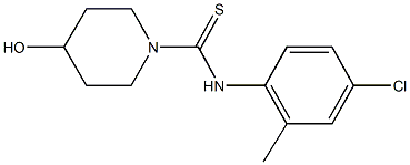 N-(4-chloro-2-methylphenyl)-4-hydroxy-1-piperidinecarbothioamide 结构式