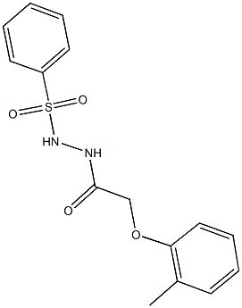 N'-[2-(2-methylphenoxy)acetyl]benzenesulfonohydrazide 结构式