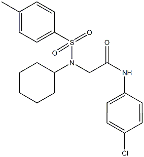 N-(4-chlorophenyl)-2-{cyclohexyl[(4-methylphenyl)sulfonyl]amino}acetamide 结构式