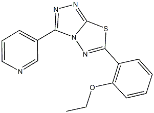 ethyl 2-[3-(3-pyridinyl)[1,2,4]triazolo[3,4-b][1,3,4]thiadiazol-6-yl]phenyl ether 结构式
