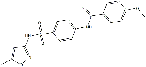 4-methoxy-N-(4-{[(5-methylisoxazol-3-yl)amino]sulfonyl}phenyl)benzamide 结构式