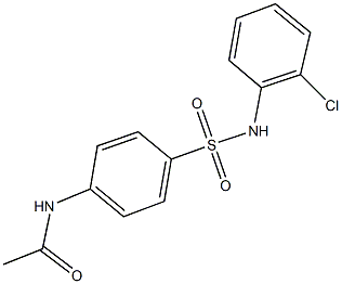 N-{4-[(2-chloroanilino)sulfonyl]phenyl}acetamide 结构式