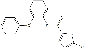 5-chloro-N-(2-phenoxyphenyl)-2-thiophenecarboxamide 结构式