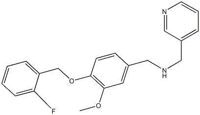 N-{4-[(2-fluorobenzyl)oxy]-3-methoxybenzyl}-N-(3-pyridinylmethyl)amine 结构式