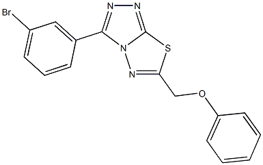 [3-(3-bromophenyl)[1,2,4]triazolo[3,4-b][1,3,4]thiadiazol-6-yl]methyl phenyl ether 结构式