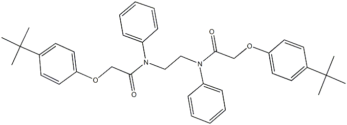 2-(4-tert-butylphenoxy)-N-(2-{[(4-tert-butylphenoxy)acetyl]anilino}ethyl)-N-phenylacetamide 结构式