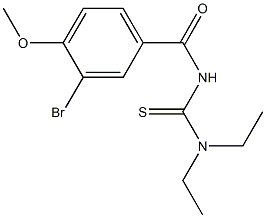 N'-(3-bromo-4-methoxybenzoyl)-N,N-diethylthiourea 结构式