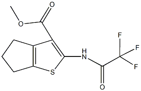 methyl 2-[(trifluoroacetyl)amino]-5,6-dihydro-4H-cyclopenta[b]thiophene-3-carboxylate 结构式