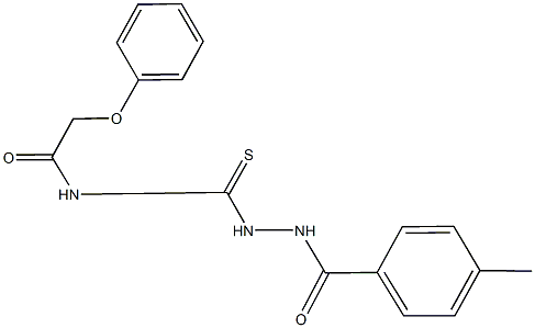 N-{[2-(4-methylbenzoyl)hydrazino]carbothioyl}-2-phenoxyacetamide 结构式