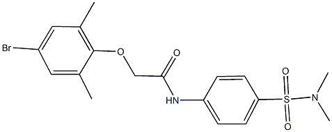 2-(4-bromo-2,6-dimethylphenoxy)-N-{4-[(dimethylamino)sulfonyl]phenyl}acetamide 结构式