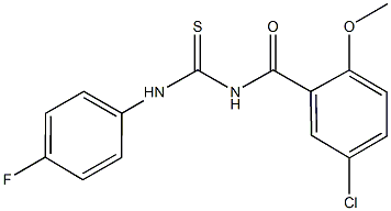 N-(5-chloro-2-methoxybenzoyl)-N'-(4-fluorophenyl)thiourea 结构式