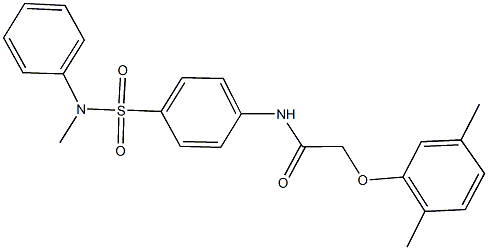 2-(2,5-dimethylphenoxy)-N-{4-[(methylanilino)sulfonyl]phenyl}acetamide 结构式