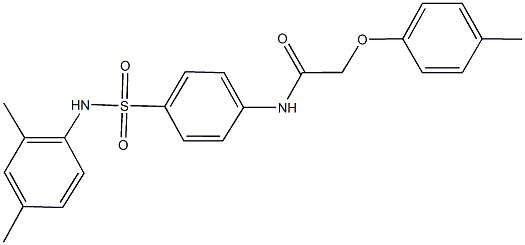 N-{4-[(2,4-dimethylanilino)sulfonyl]phenyl}-2-(4-methylphenoxy)acetamide 结构式