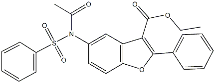 ethyl 5-[acetyl(phenylsulfonyl)amino]-2-phenyl-1-benzofuran-3-carboxylate 结构式