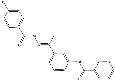 N-{3-[N-(4-bromobenzoyl)ethanehydrazonoyl]phenyl}nicotinamide 结构式