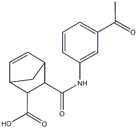 3-[(3-acetylanilino)carbonyl]bicyclo[2.2.1]hept-5-ene-2-carboxylic acid 结构式