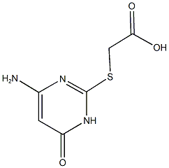 [(4-amino-6-oxo-1,6-dihydro-2-pyrimidinyl)sulfanyl]acetic acid 结构式