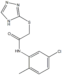 N-(5-chloro-2-methylphenyl)-2-(4H-1,2,4-triazol-3-ylsulfanyl)acetamide 结构式