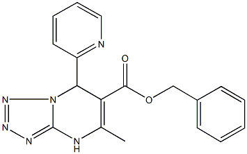 benzyl 5-methyl-7-(2-pyridinyl)-4,7-dihydrotetraazolo[1,5-a]pyrimidine-6-carboxylate 结构式
