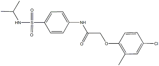 2-(4-chloro-2-methylphenoxy)-N-{4-[(isopropylamino)sulfonyl]phenyl}acetamide 结构式