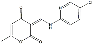 3-{[(5-chloro-2-pyridinyl)amino]methylene}-6-methyl-2H-pyran-2,4(3H)-dione 结构式