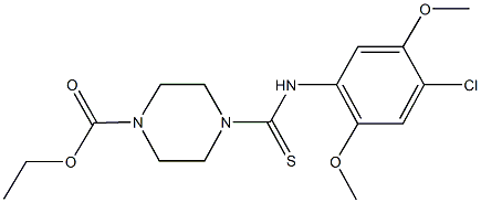 ethyl 4-[(4-chloro-2,5-dimethoxyanilino)carbothioyl]-1-piperazinecarboxylate 结构式