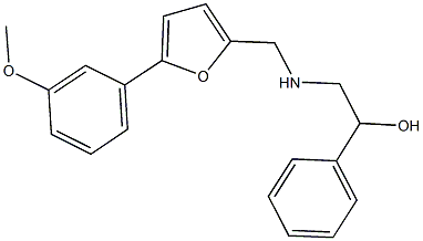 2-({[5-(3-methoxyphenyl)-2-furyl]methyl}amino)-1-phenylethanol 结构式