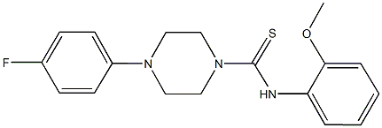 4-(4-fluorophenyl)-N-(2-methoxyphenyl)-1-piperazinecarbothioamide 结构式